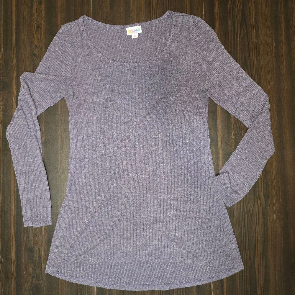 LuLaRoe Lynnae Long Sleeve Tee Purple Women's Small